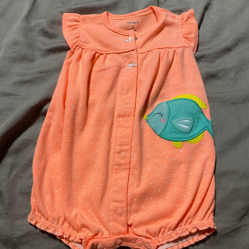 Carter's Orange Fish Bodysuit